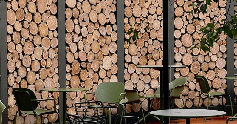 Accent Walls - Cafe in a Rustic Style