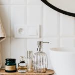 Organizing Routine - Set of skin care products in contemporary bathroom